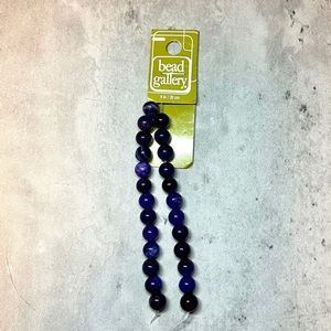 COPY - NWT Dyed Purple Crackled Agate Round Stone Beads